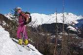 Scialpinistica da Colere allo Chalet dell'aquila (2200 m.) sabato 23 gennaio 2010 -  FOTOGALLERY